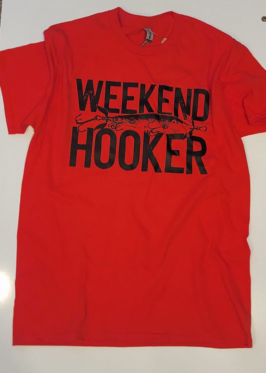 Short Sleeve Tee, Men's Tee, Weekend Hooker, Fishing