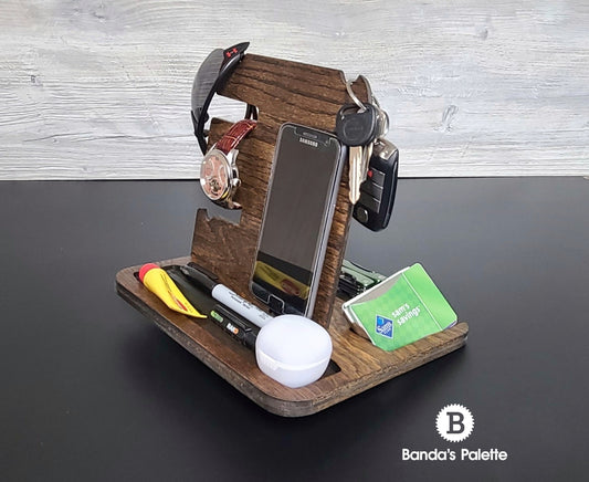 EDC Tray, Phone Holder, Dump Tray, Android Iphone Holder, Charging Station, Gift, Mens Gift, Organizer, Christmas Gift